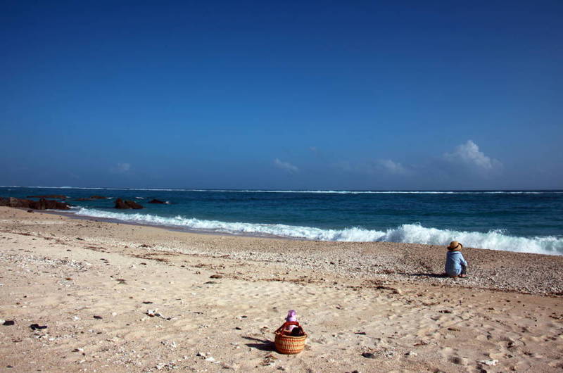 自宅前のビーチ